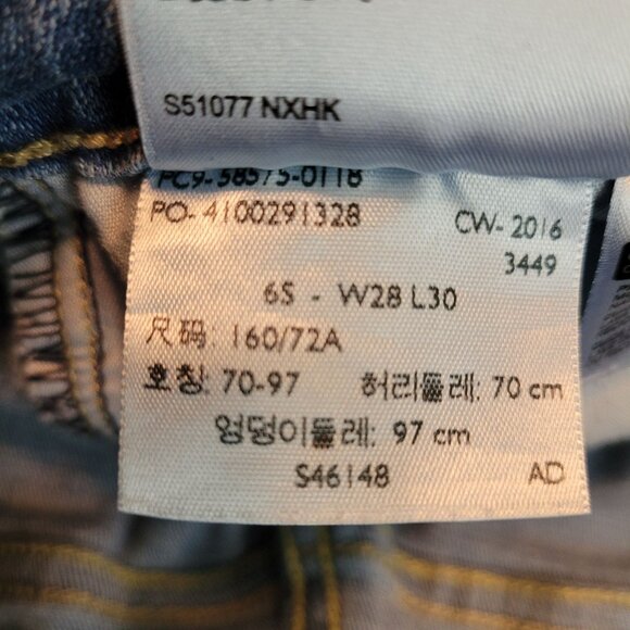 Levi's Jeans 6 S Mid Rise Skinny Medium Light Wash Stretch Denim Western - Picture 5 of 10